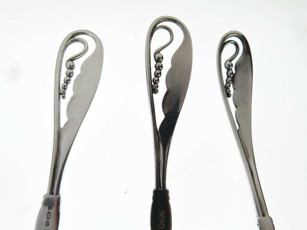 Georg Jensen 'leaf & berry' handled silver pickle fork - Image 6 of 10