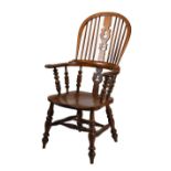 Late 19th Century ash and elm Windsor chair