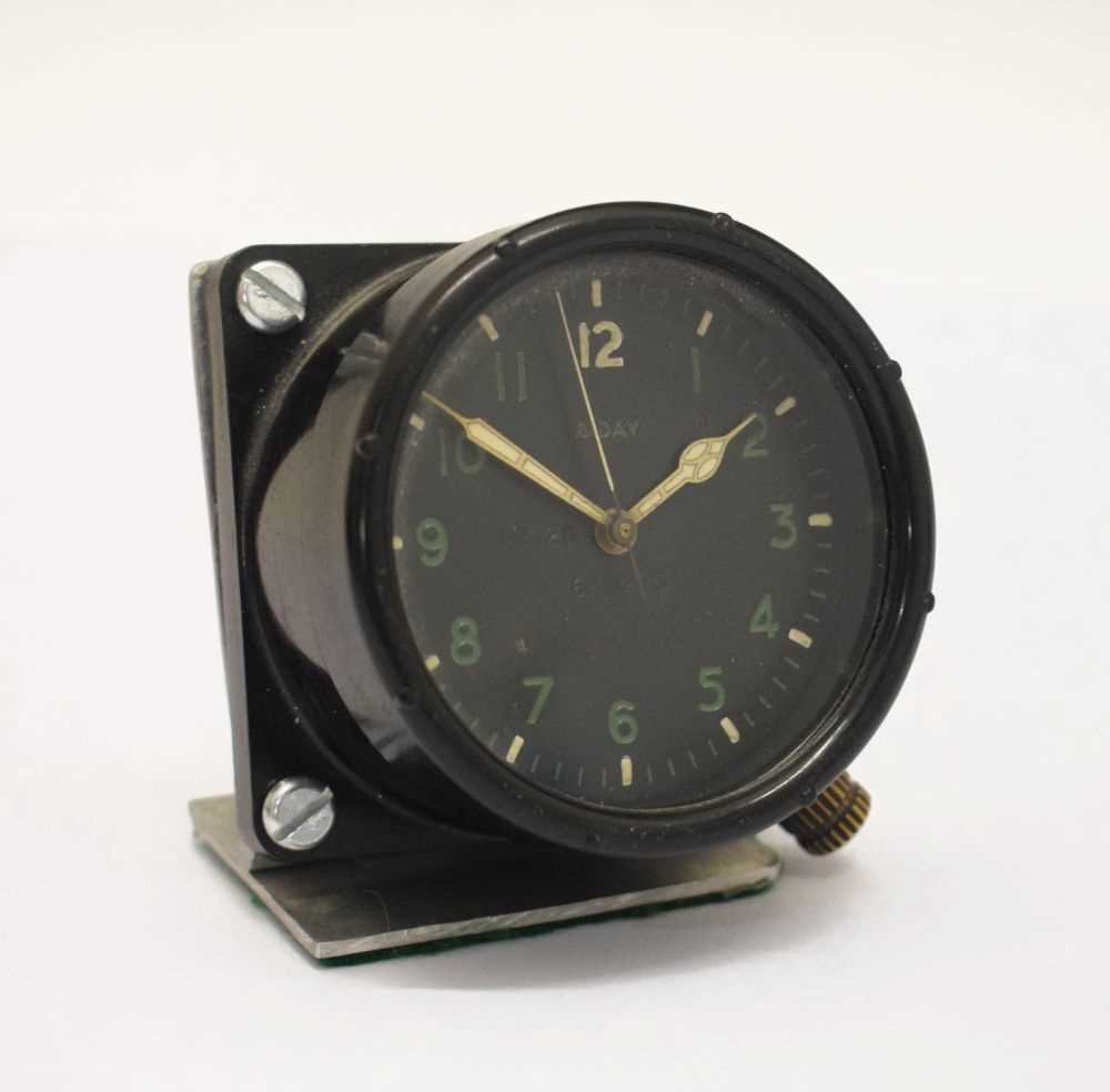 World War II R.A.F. MK2D 8 day Bakelite cased cockpit clock