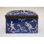 Late 19th Century Continental porcelain rectangular box