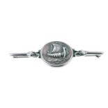 Georg Jensen silver bar brooch,