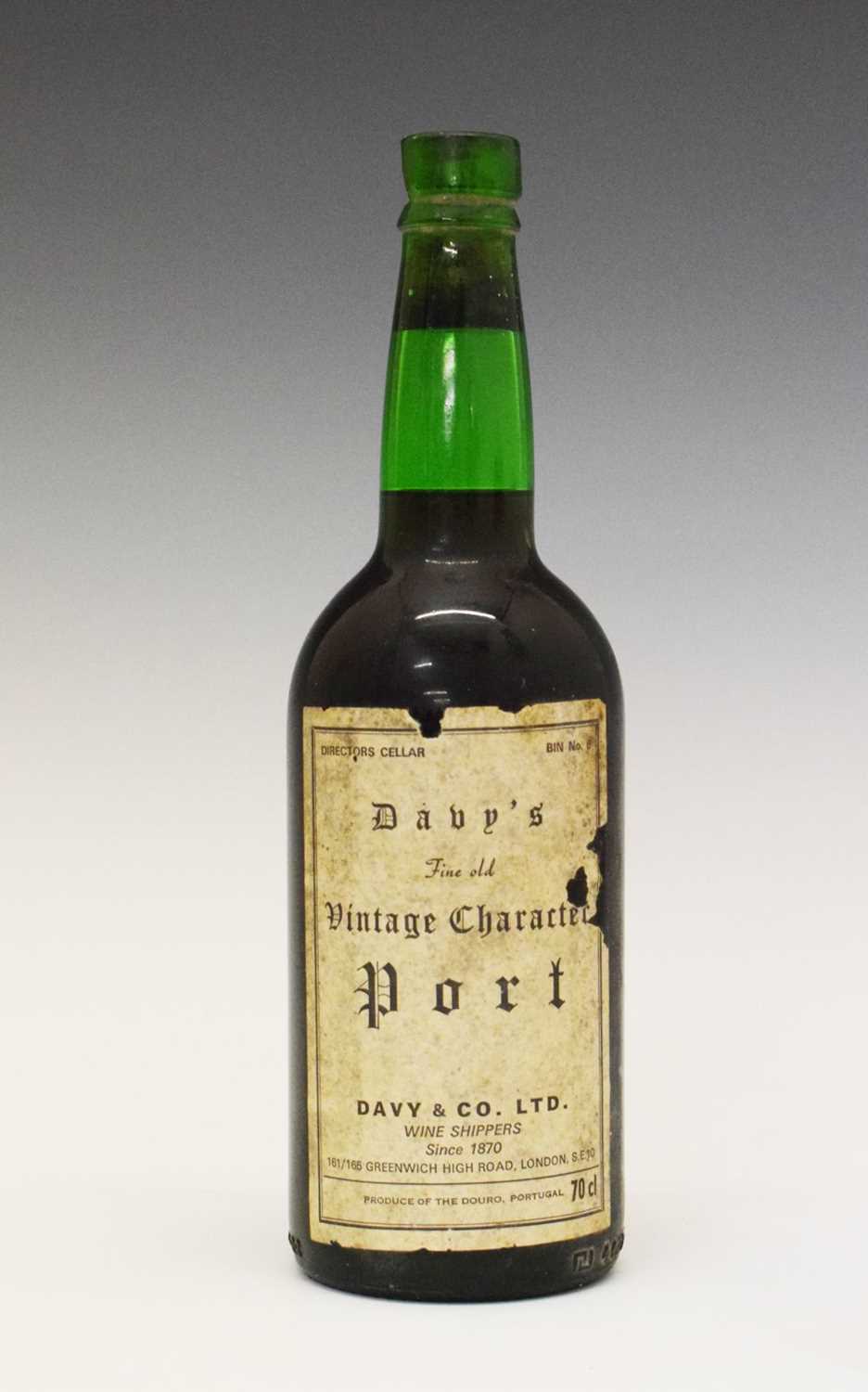 Bottle of Davy's Fine Old Vintage Character Port