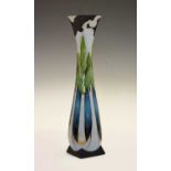 Moorcroft Pottery - 'Moonlit Firs' pattern tapered vase