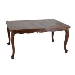 Early 20th Century French oak parquetry draw-out dining table