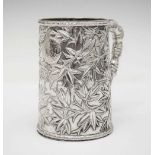 19th Century Chinese export white metal mug