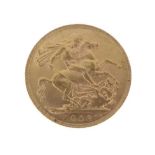 Edward VII Gold Sovereign, 1908, in presentation pack