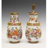 Pair of 19th Century Chinese Canton Famille Rose vases
