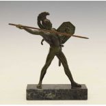 Early 20th Century patinated bronze figure of a gladiator