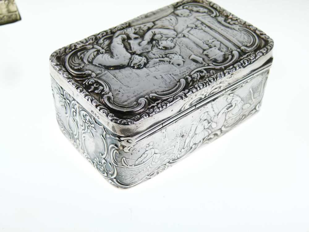 Two Continental white metal boxes - Image 3 of 11