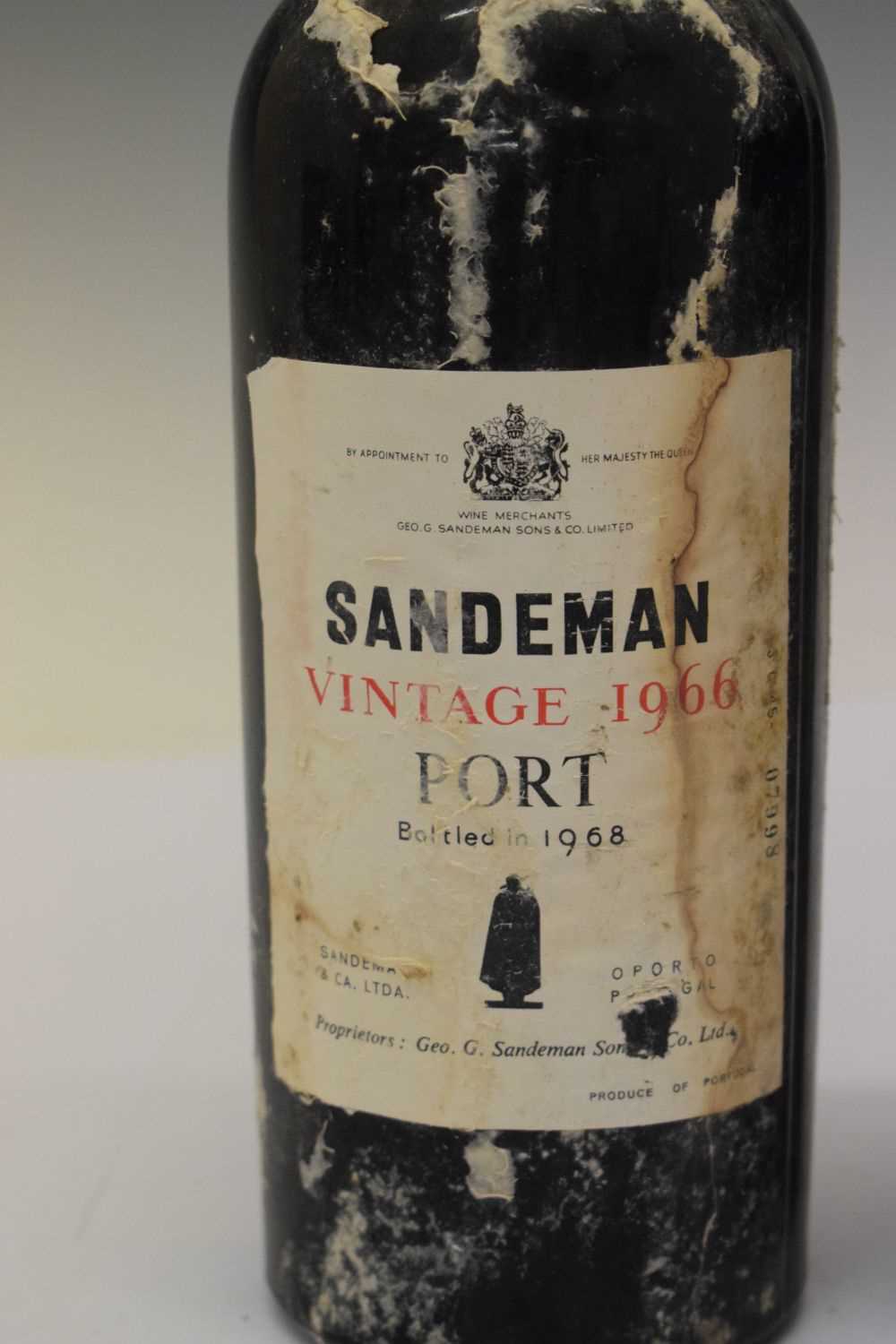 Two bottles of Sandeman Vintage Port, 1966 - Image 2 of 3