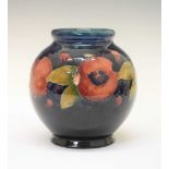 William Moorcroft pottery Pomegranate pattern spherical vase