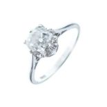 Diamond single stone ring