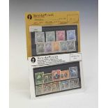 Barbados 1897-98 Diamond Jubilee specimen overprint and Grenada 1934-36 mint stamp sets