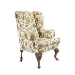 George III style wing armchair