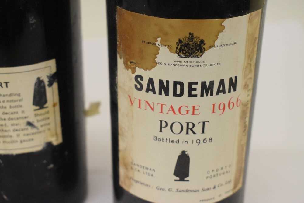 Two bottles of Sandeman Vintage Port, 1966 - Image 4 of 9