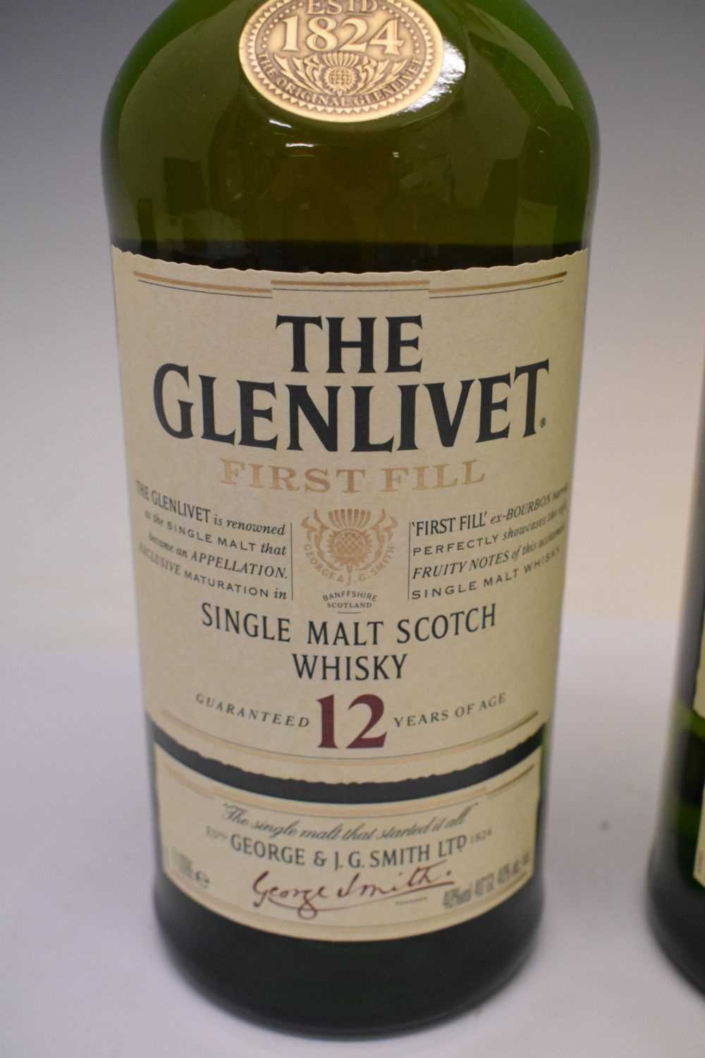 Two 1 litre bottles of The Glenlivet 'First Fill' 12 year Speyside Single Malt Scotch Whisky - Image 2 of 6