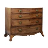 Regency mahogany bowfront chest of drawers