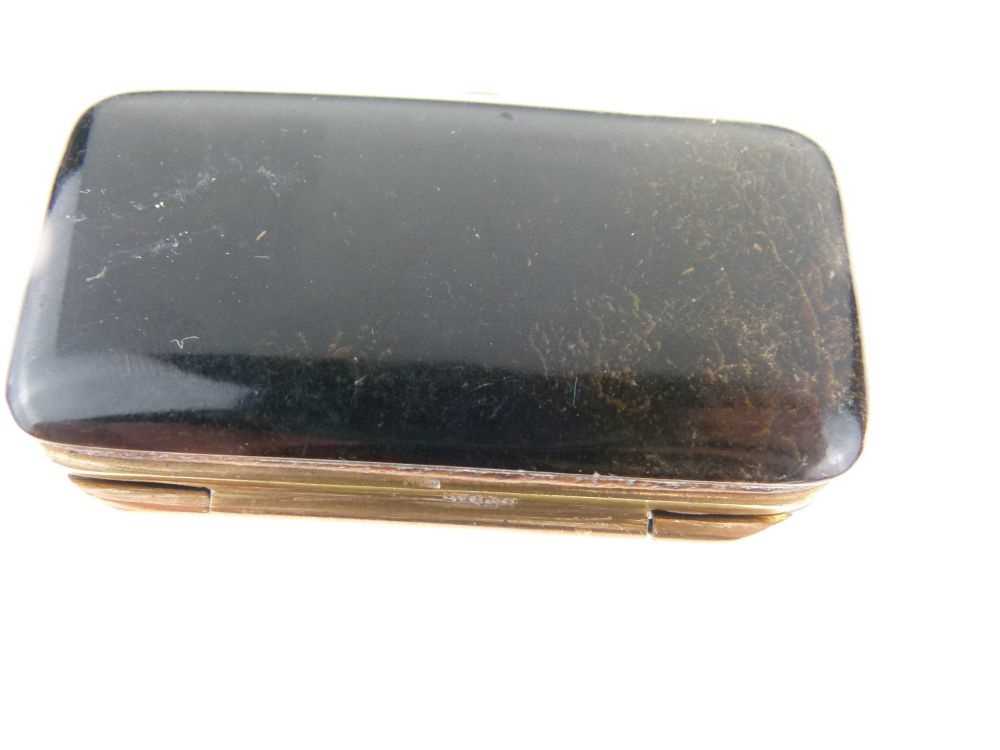 19th Century tortoiseshell and piquework snuff box and match case - Image 6 of 8