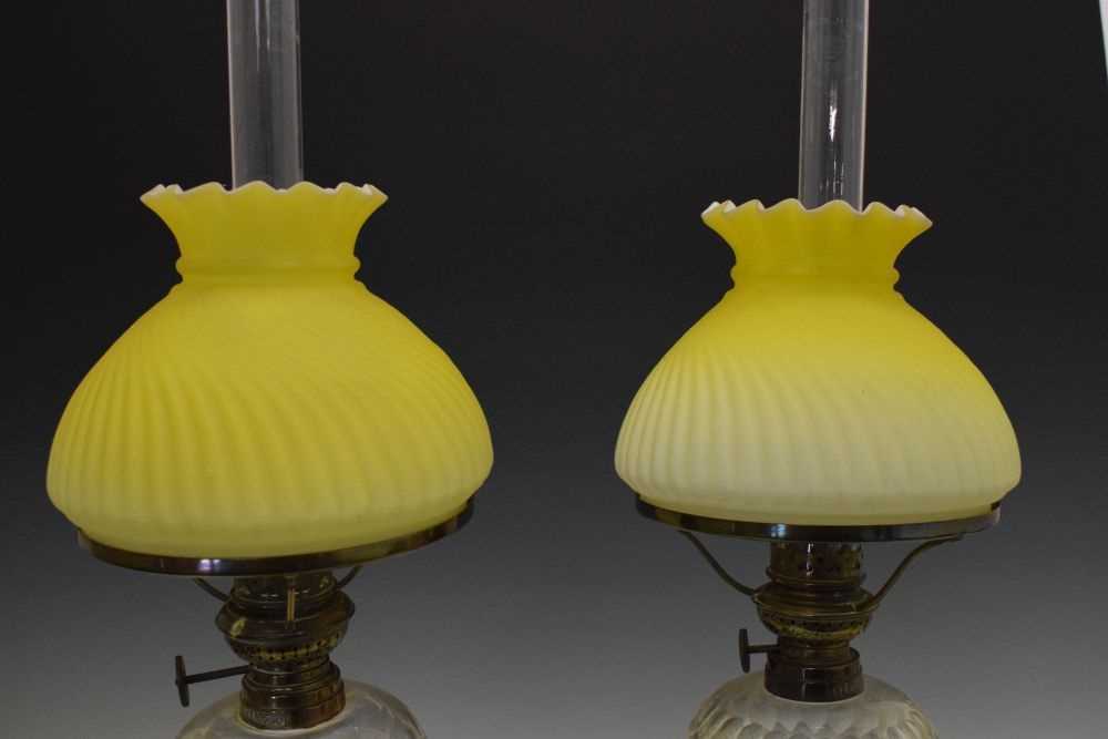 Pair of brass oil lamps - Image 3 of 11