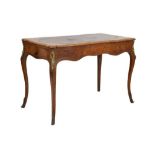 Mid 19th Century ormolu mounted walnut centre table or bureau plat