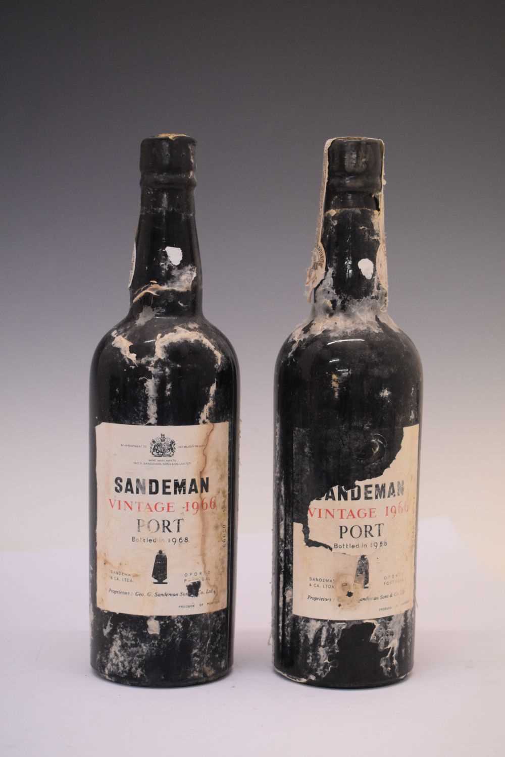 Two bottles of Sandeman Vintage Port, 1966 - Image 3 of 3