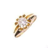 Single stone diamond ring,