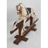 Early 20th Century white painted rocking horse