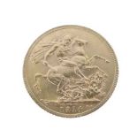 George V gold sovereign, 1914
