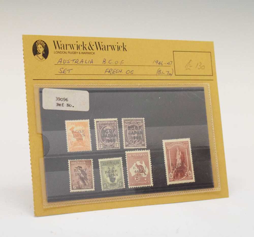 Australia - B.C.O.F. Japan 1946 overprint ½d to 5/- postage stamp set