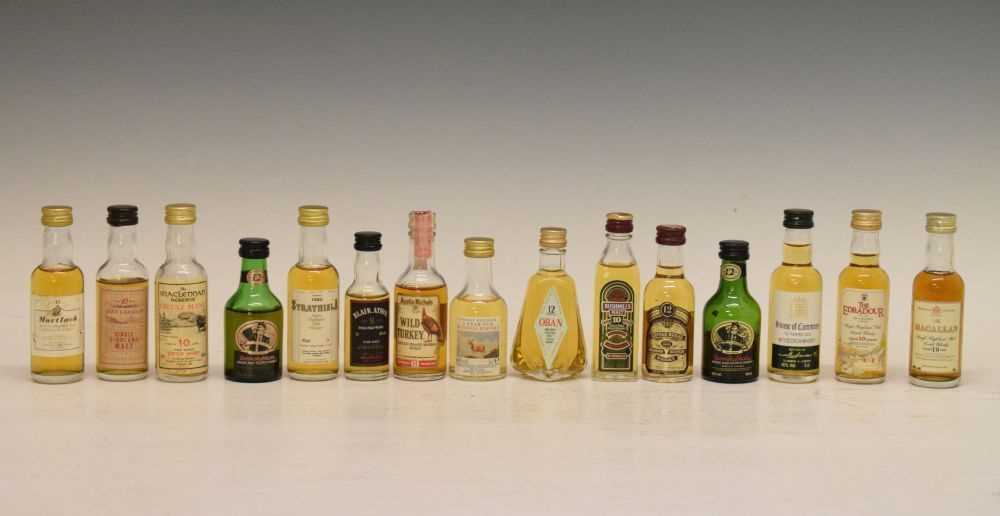 Quantity of aged whisky miniatures