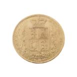 Queen Victoria Melbourne Mint gold sovereign, 1872