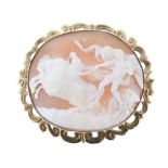 Large Victorian shell cameo