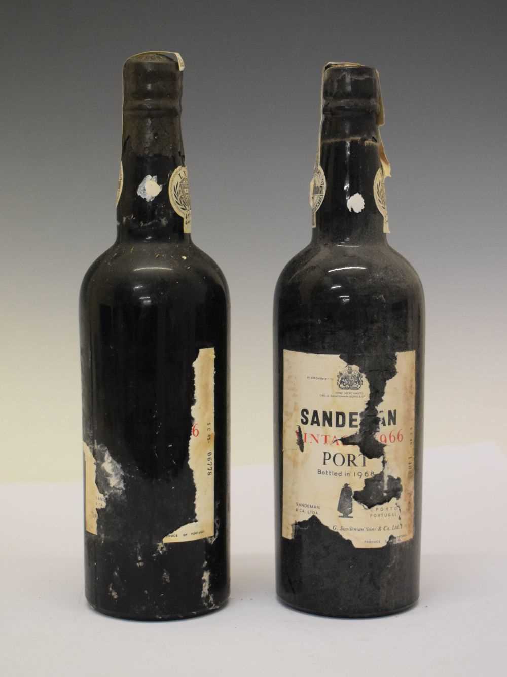 Two bottles of Sandeman Vintage Port, 1966