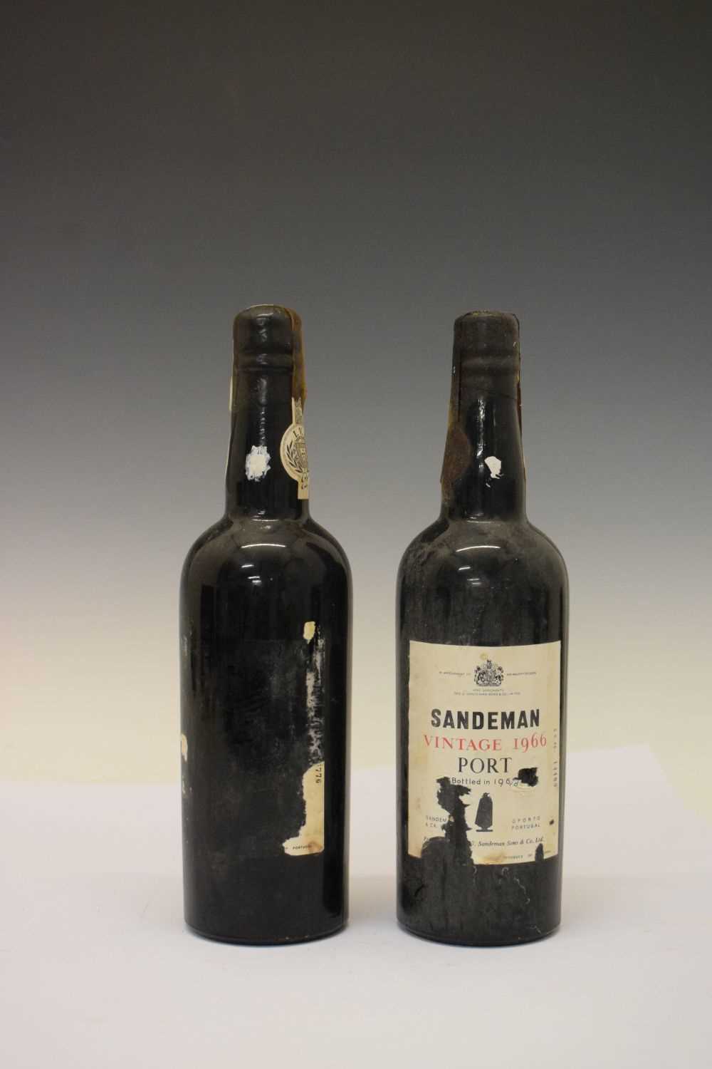 Two bottles of Sandeman Vintage Port, 1966 - Image 8 of 8