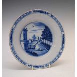 18th Century Delft plate - Canal