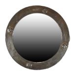 Arts & Crafts pewter wall mirror