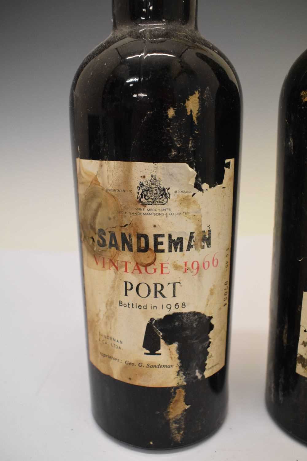 Two bottles of Sandeman Vintage Port, 1966 - Image 2 of 6