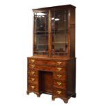 19th Century mahogany secretaire bookcase