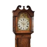 Second quarter 19th Century mahogany-cased 8-day painted dial longcase clock - Wilson, Carlisle