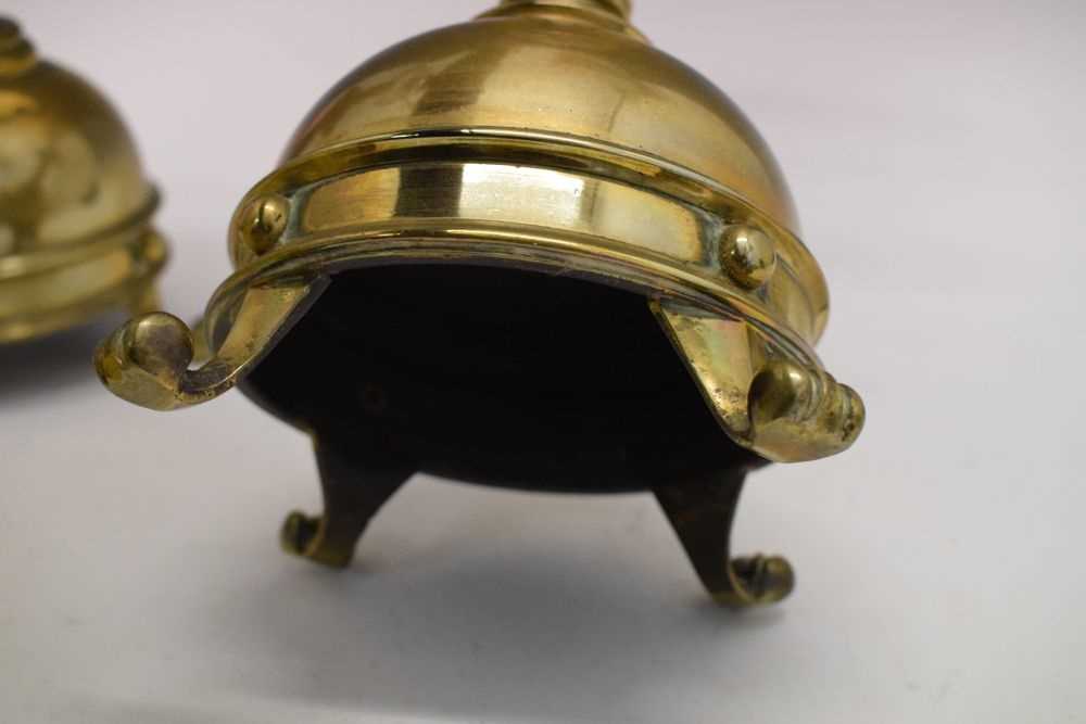 Pair of brass oil lamps - Image 8 of 11