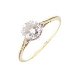 Diamond single stone ring,