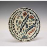 Early 17th Century Iznik pottery dish