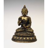 Thai or Cambodian bronze figure of the Medicine Buddha