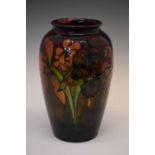 William Moorcroft large vase 'Flambe Frilled Orchid' pattern