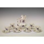 Small quantity 'Hammersley Victorian Violets' coffee wares