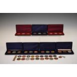 Quantity of Jersey Retro Pattern Collection presentation coin packs