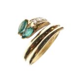 Yellow metal (18K) serpent ring