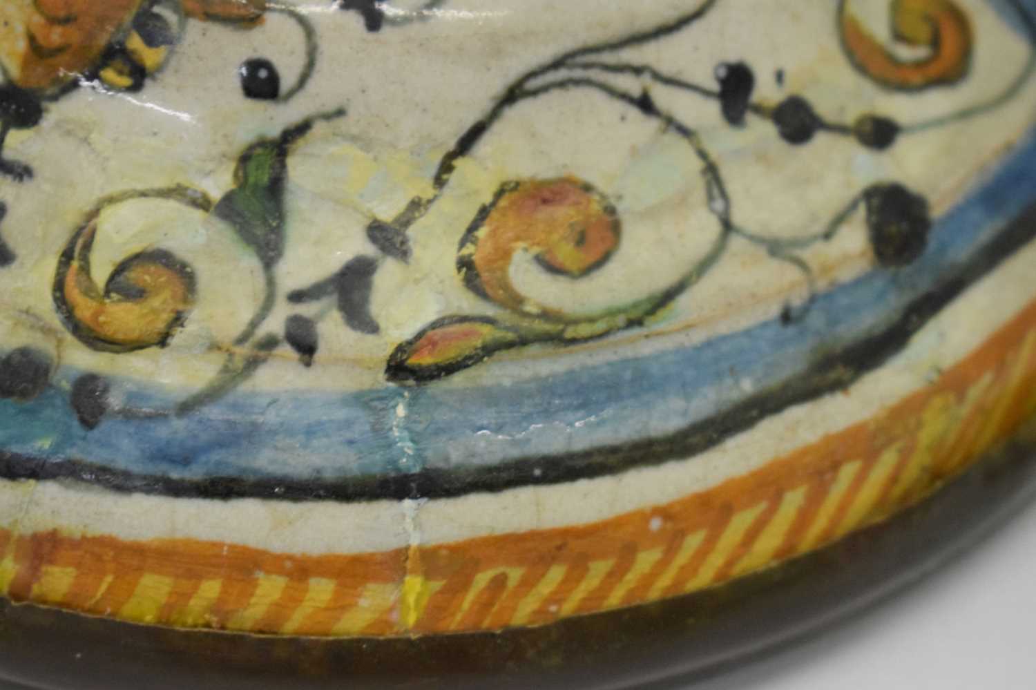 French faience socle 'Exode' - Image 6 of 7