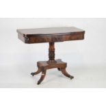 George IV pedestal fold-over card table