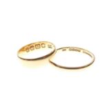 Two 22ct gold wedding bands